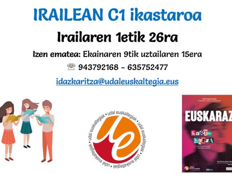 En Septiembre se organizará un curso intensivo para preparar el examen de nivel C1 de euskera
