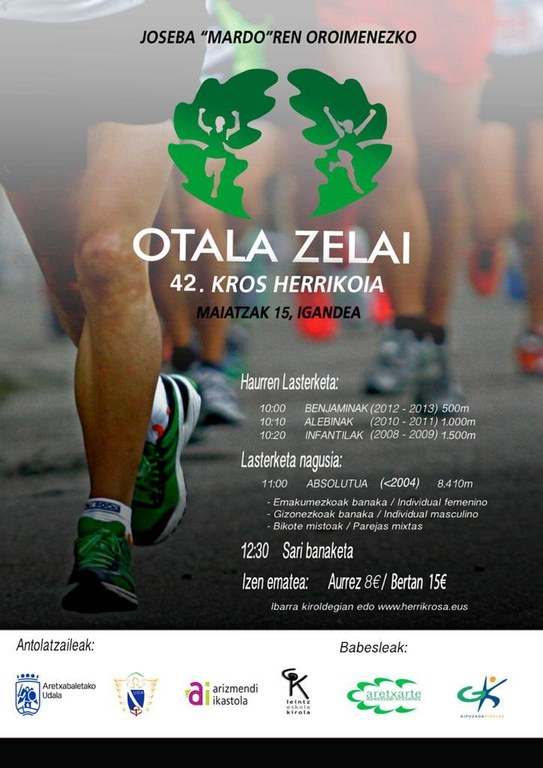 Abierto el plazo para participar en la carrera popular de Otala Zelai