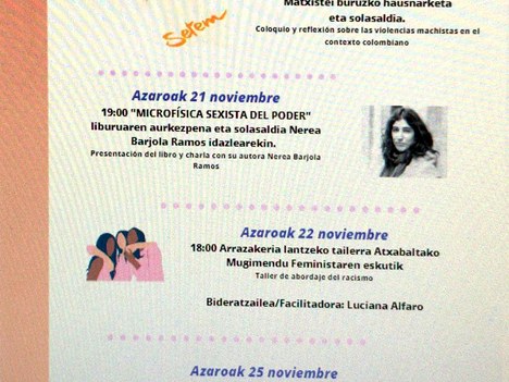 Actividades con motivo del Día Internacional Contra la Violencia hacia las Mujeres