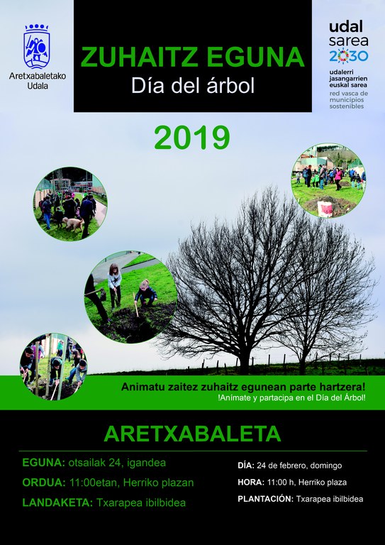 Aretxabaleta celebrará el 24 de febrero el Día del Árbol