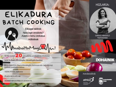 AtxabaltaMugi organiza una serie de charlas para fomentar la alimentación saludable
