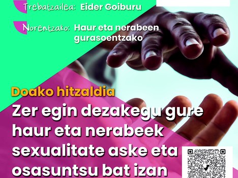 Charla dirigida a padres y madres: "¿Qué podemos hacer para que nuestros niños, niñas y adolescentes tengan una sexualidad libre y sana?"