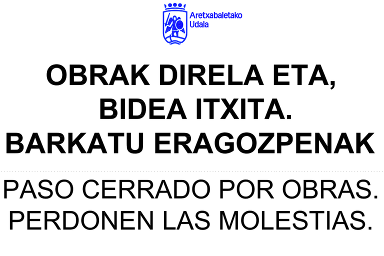 Cierre al tráfico rodado de la calle Santakurtz a partir del lunes