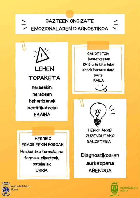 Diagnostico sobre la salud emocional de los adolescentes en Aretxabaleta y Eskoriatza