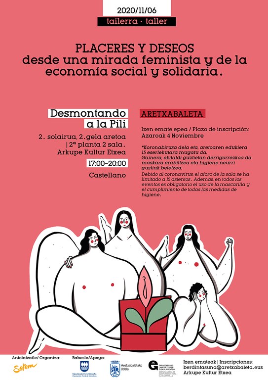 El área de Igualdad organiza un taller que abordará los placeres y deseos desde una mirada feminista