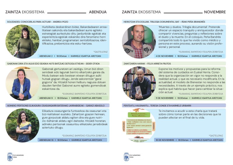 El Ayuntamiento de Aretxabaleta avanza en el diseño de un ecosistema de cuidados. El Ayuntamiento de Aretxabaleta avanza en el diseño de un ecosistema de cuidados.