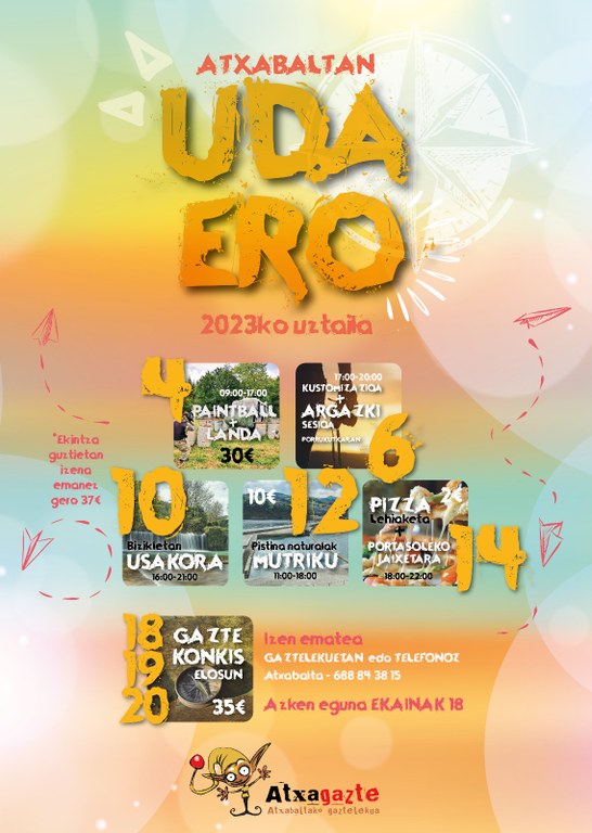 El programa ‘Udaero’, dirigido al colectivo de 12 a 16 años, tiene lista su oferta de actividades