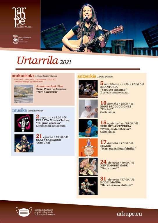 El teatro protagoniza la programación de enero en Arkupe