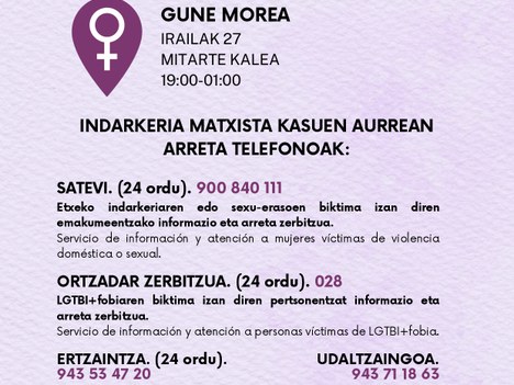 Habrá punto lila en San Migueles el 27 de septiembre