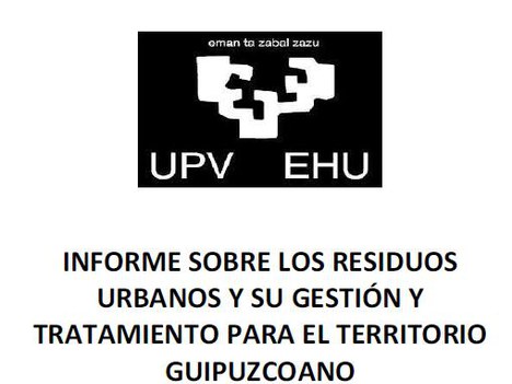 Informe elaborado por la UPV sobre residuos urbanos