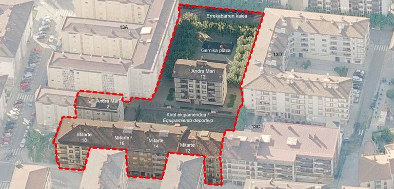 Modificación puntual de las Normas Subsidiarias en las parcelas de los edificios Andra maria nº 12 y Mitarte nº 12