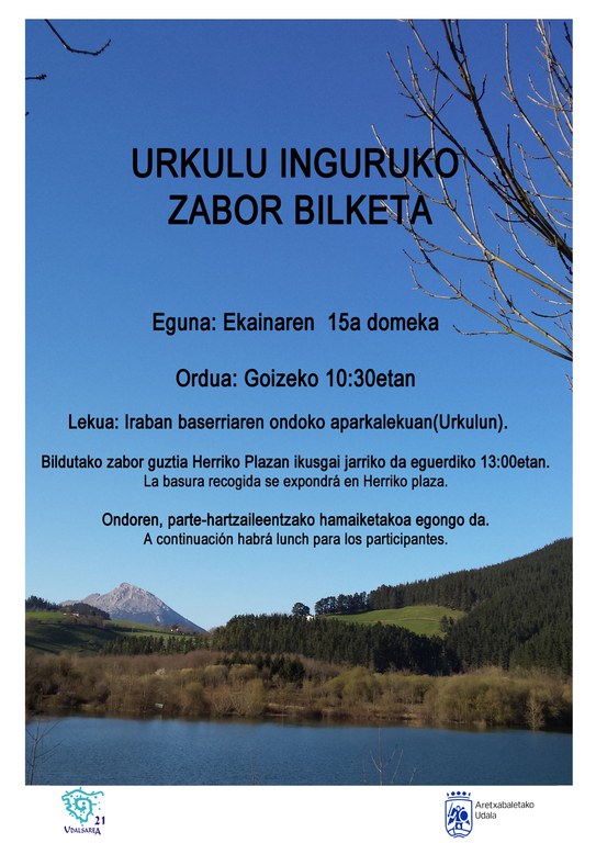 Recogida de basuras en Urkulu