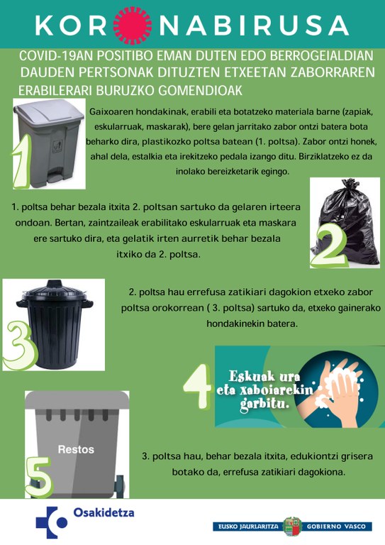 Recomendaciones sobre el manejo de la basura en hogares con positivos o en cuarentena por COVID-19