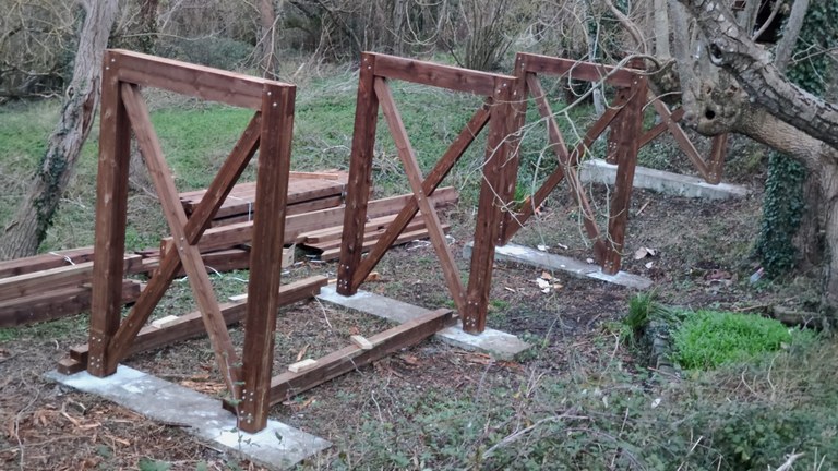 Robo en las obras del puente del bidegorri de Aozaratza