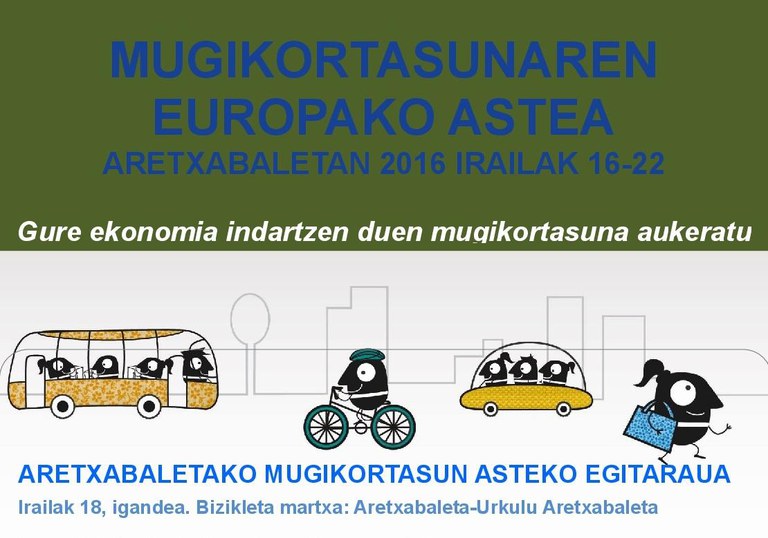 Semana europea de la movilidad 2016 en Aretxabaleta