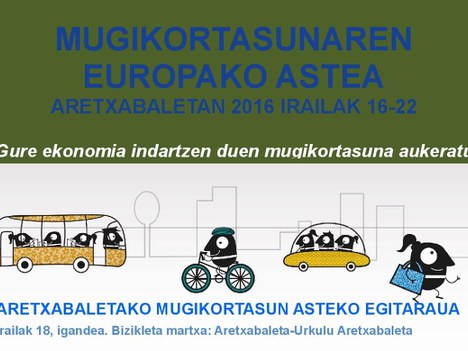 Semana europea de la movilidad 2016 en Aretxabaleta