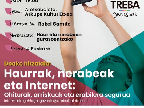 Adin txikikoen Interneten arriskuei eta erabilera seguruari buruzko hitzaldia