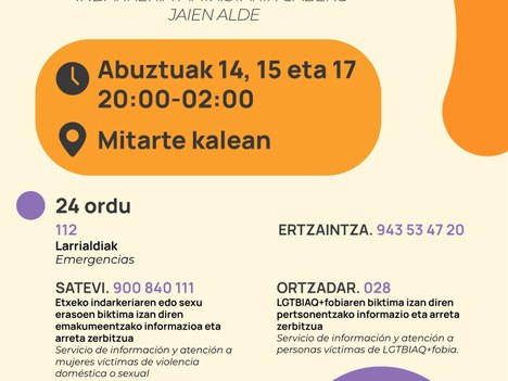Andramaixetan Gune Morea egongo da abuztuaren 14, 15 eta 17an
