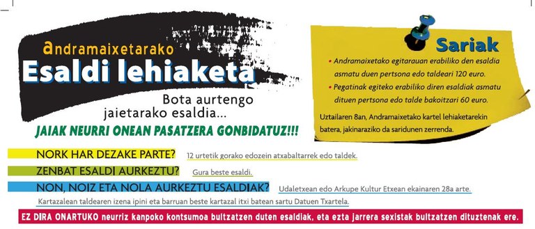 Andramaixetarako esaldi lehiaketa 2013