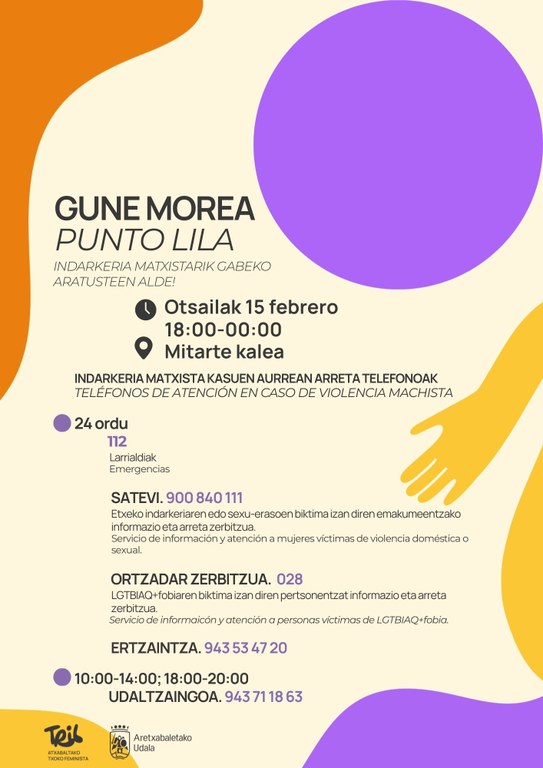 Aratusteetan gune morea egongo da