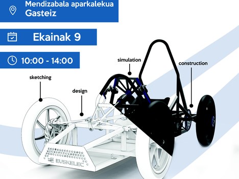 Aretxabaleta Lanbide Eskolak eraikitako ibilgailua erakusgai