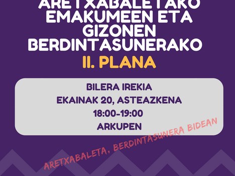 Aretxabaletako emakumeen eta gizonen berdintasunerako II. plana