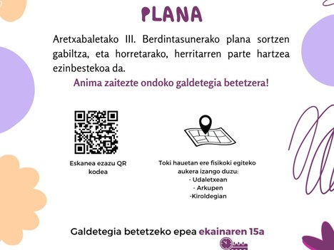 ARETXABALETAKO UDALA BERDINTASUNERAKO III. PLANA SORTZEN ARI DA