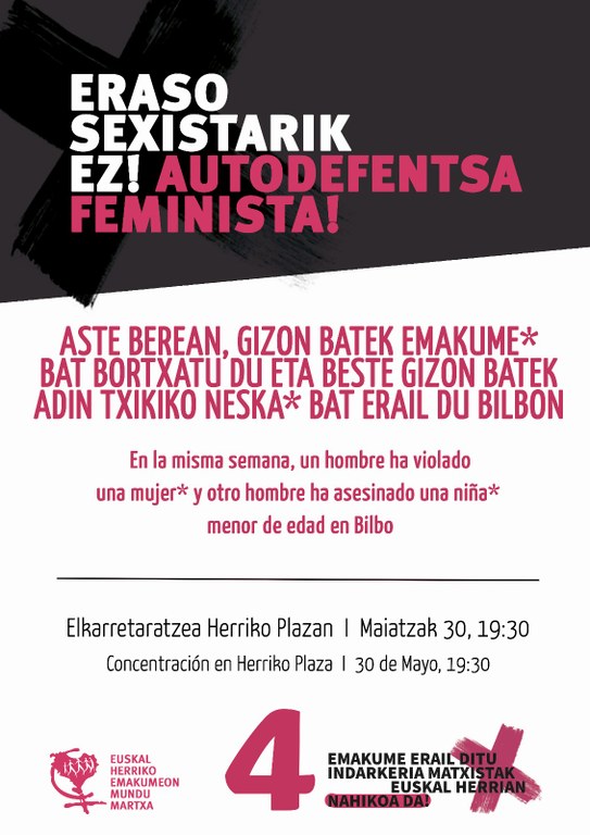 Aretxabaletako Udalak Bilbon eman zen erailketa matxista gaitzesten du