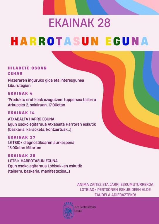 EKAINAK 28, LGTBIAQ+ komunitatearen harrotasun eguna