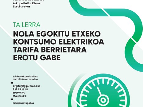 Etxeko kontsumoa tarifa elektriko berrietara egokitzen ikasteko saio praktikoa