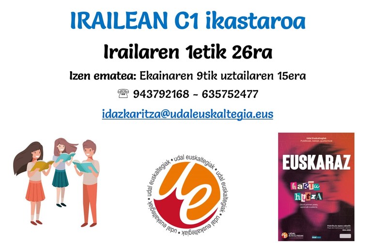 Euskararen C1 mailako azterketa prestatzeko ikastaro trinkoa antolatuko da irailean
