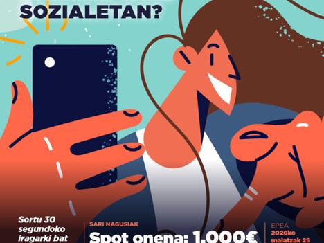 Euspot lehiaketaren 15. edizioa aurkeztu dute: euskarazko sormena sare sozialetara eramateko gonbita