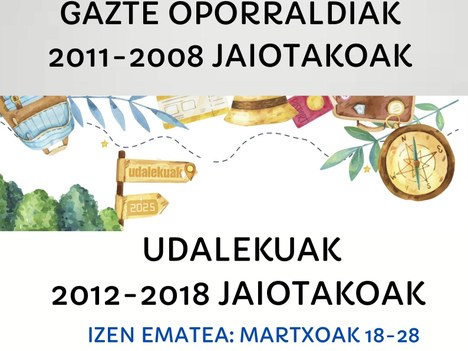 Foru Aldundiko udalekuak eta Gazte Oporraldietan izena emateko kanpaina zabalik dago