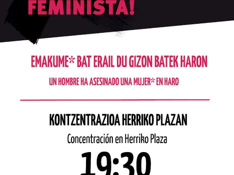 Haron gertatutako erailketa matxista gaitzesten du Udalak