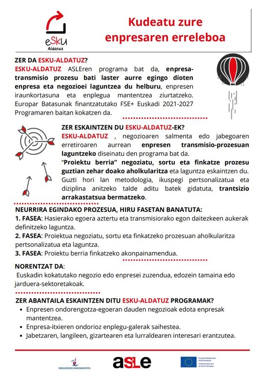 Kudeatu zure enpresaren erreleboa