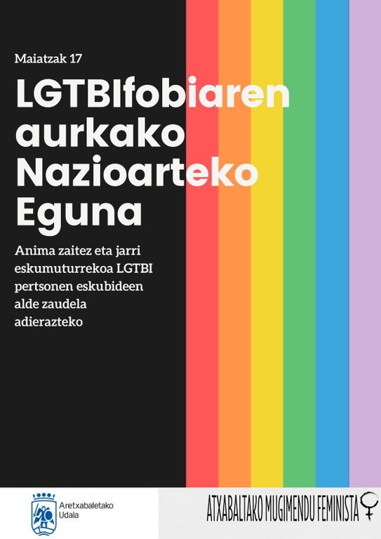 LGTBIFOBIAREN aurkako Nazioarteko  Egunaren adierazpen instituzionala