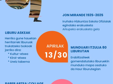 Liburuaren Eguna 2026: kultura eta sormena uztartuko dituen egitarau zabala
