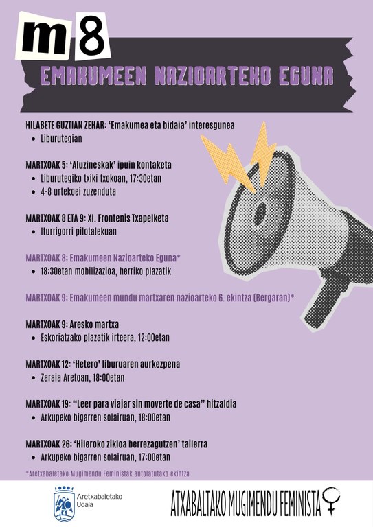 Martxoak 8 - Adierazpen instituzionala