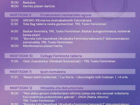 Martxoaren 8ko adierazpen instituzionala