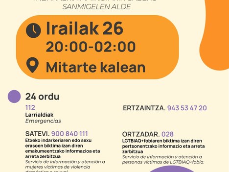 San Migeletan gune morea egongo da irailaren 26an