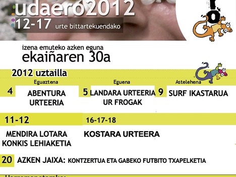Udaero 2012 egitaraua martxan dago