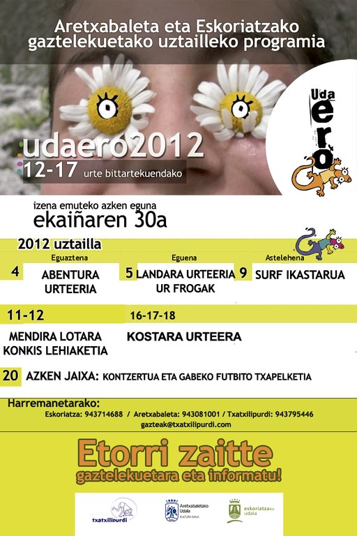 Udaero 2012 egitaraua martxan dago