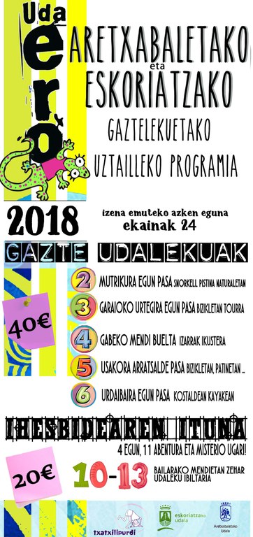 Udaero 2018rako izena ematea zabalik dago