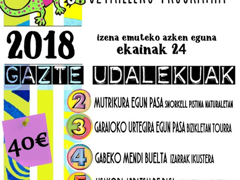 Udaero 2018rako izena ematea zabalik dago