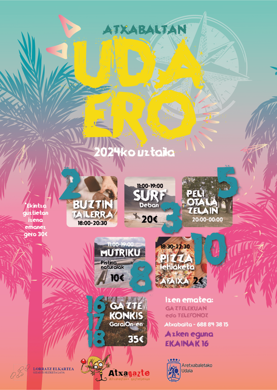 UDAERO aisialdi programan izena emateko epea zabalik dago