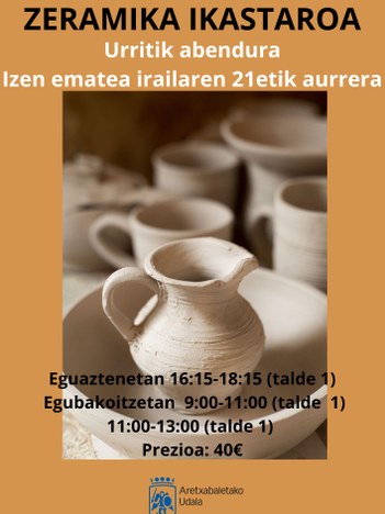 ZERAMIKA IKASTAROA